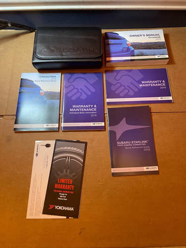 2016 SUBARU CROSSTREK owners manual GUIDE BOOK SET & CASE OEM