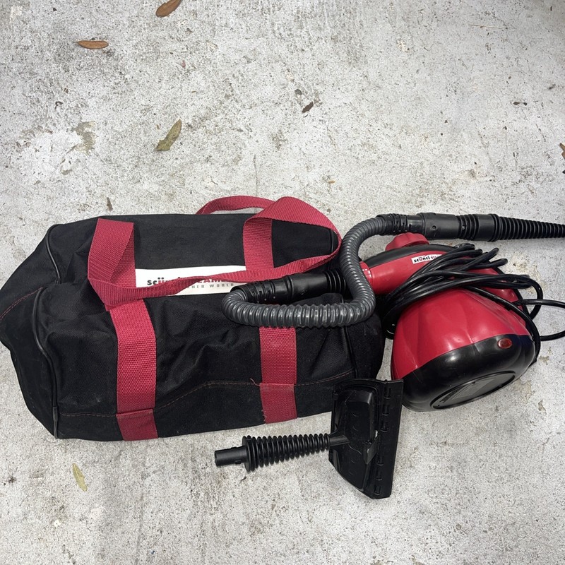 Scunci Steamer SS1000 Hand Held Steam Cleaner w/ Attachments & Carry Bag