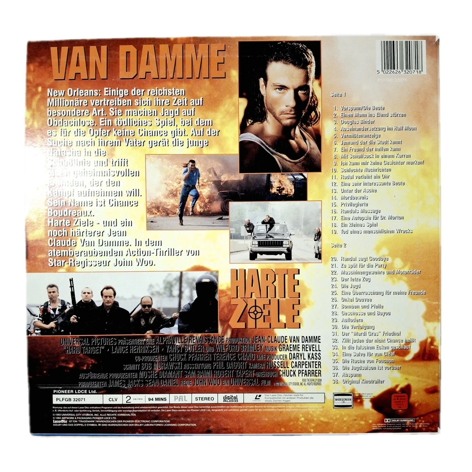 Harte Ziele Laserdisc Deutsch – Van Damme – Actionfilm – Sammler Rar - Bild 3 von 4