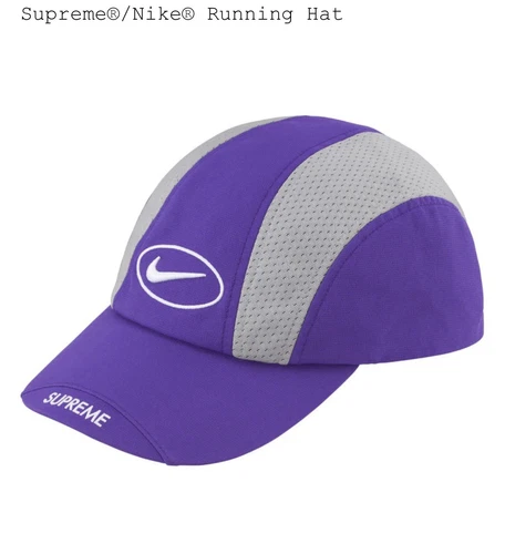EN MAIN Chapeau de course Supreme Nike violet SS25 livraison rapide et gratuite ?