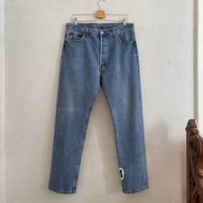 Vintage Levis 501 0193 Jeans Made in USA Button Fly 36 X 32 Measures 36"x 32"