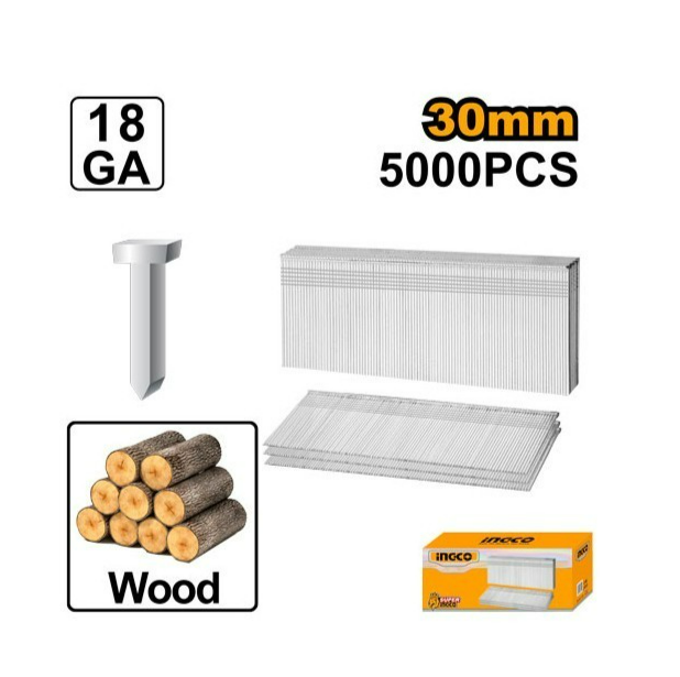 Chiodi per Chiodatrice Sparachiodi Legno - Lunghezza 30 mm 5000 pezzi x scatola