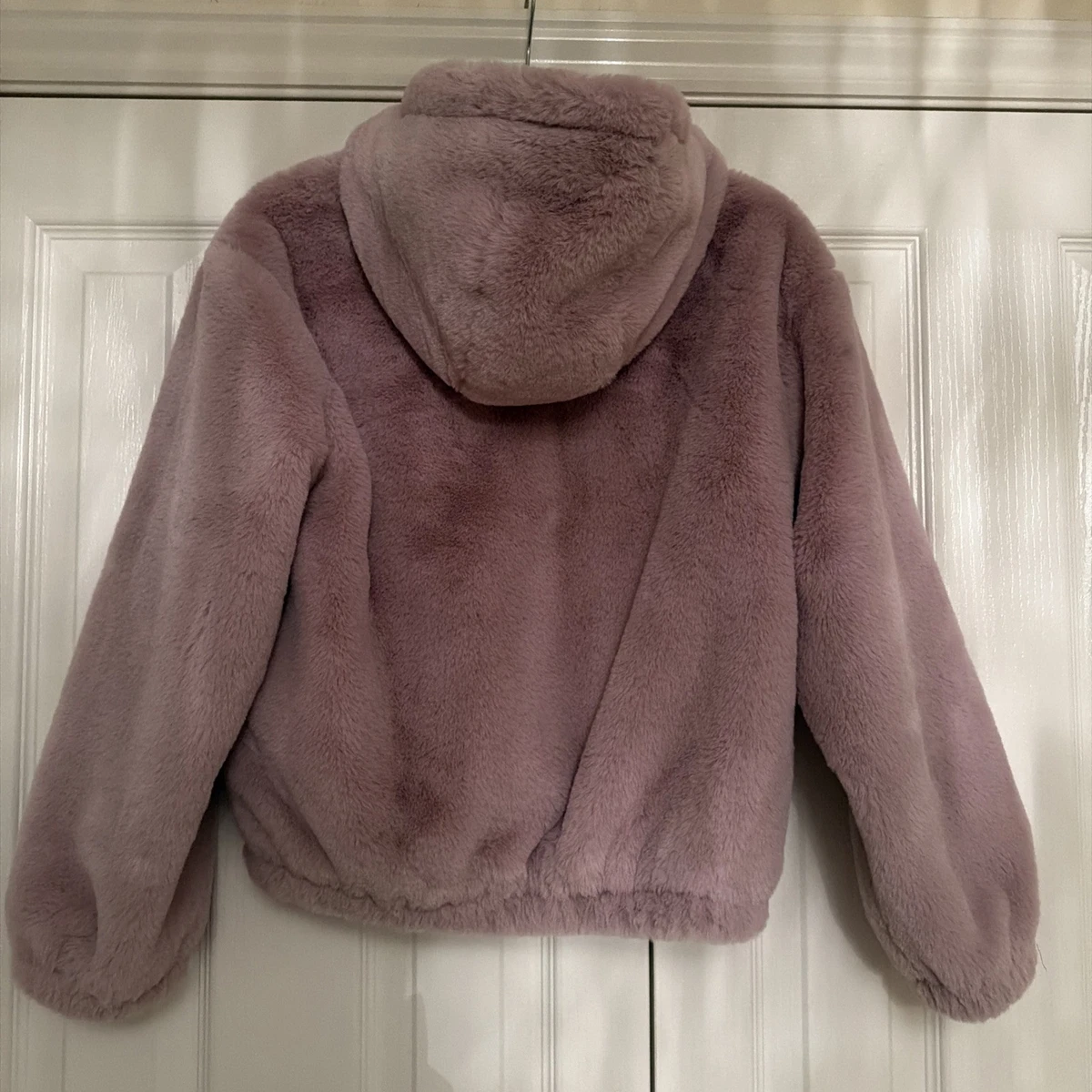 Excl Condition Dusky Pink Faux Fur Jacket Age 11-12 Minutes