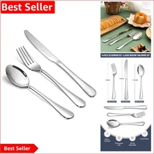 Elegant 18-Piece Stainless Steel Silverware Set – Dishwasher Safe & Polished