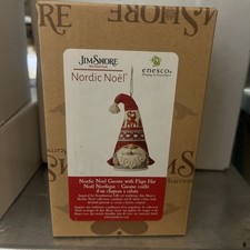 Jim Shore Heartwood Creek Nordic Noel Gnome In Flaps Hat Hanging Orn 6012895