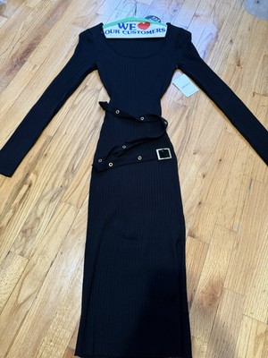 Forever 21 Jolie & Joy Women s Dress Black SMALL Form Fitting