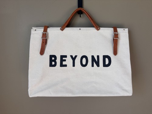 Forest Bound Escape TOTE Canvas Weekender Bag Leather Straps “BEYOND”