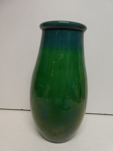 VINTAGE MID CENTURY POTTERY JAPANESE MAJOLICA GLAZE VASE - Picture 3 of 9