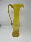 Tall 1960 Blenko 6030?  Yellow  Glass Pitcher Vase 18" Wayne Husted
