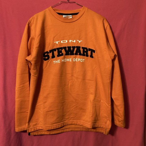 Vintage Nascar Sweatshirt Herren Medium Orange Tony Stewart Racing Rundhalsausschnitt