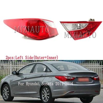 Pair Rear Outer Tail Brake Light Lamps For Hyundai Sonata 2011 2012 2013 2014