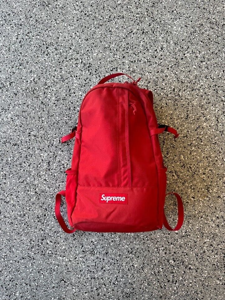 NWT Supreme FW20 Leopard Cheetah Backpack  Red faux fur, Cordura backpack, Supreme  backpack