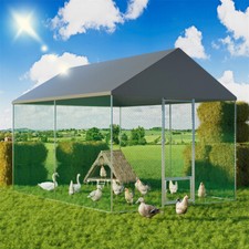 XXL Tall Chicken Coop Run Cage Pen Waterfowl Enclosure Hens Dogs Poultry Egg Ark