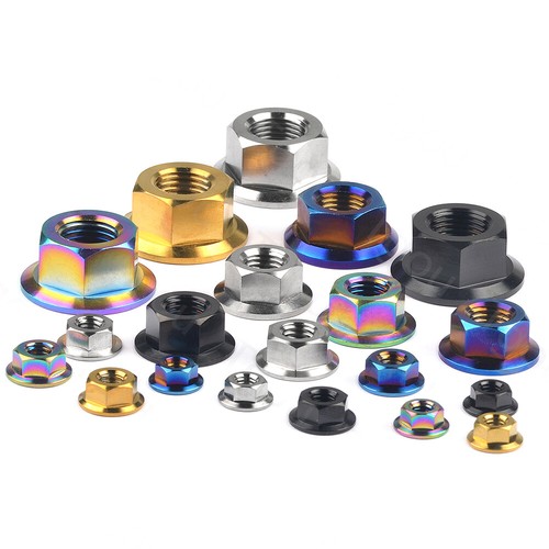 Titanium Flanschmuttern Bundmuttern mit Flansch M5 M6 M8 M10 M12 M14 M16 DIN6923 - Bild 9 von 14
