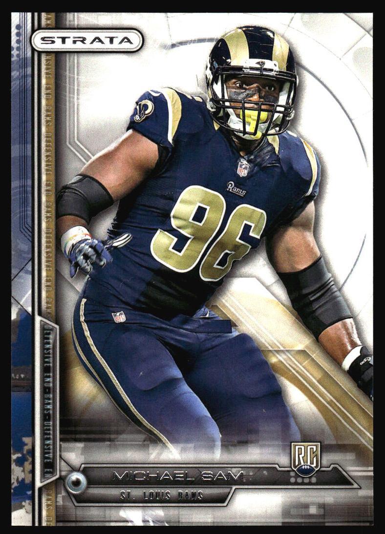 2014 Topps Strata Michael Sam Rookie #107 St. Louis Rams