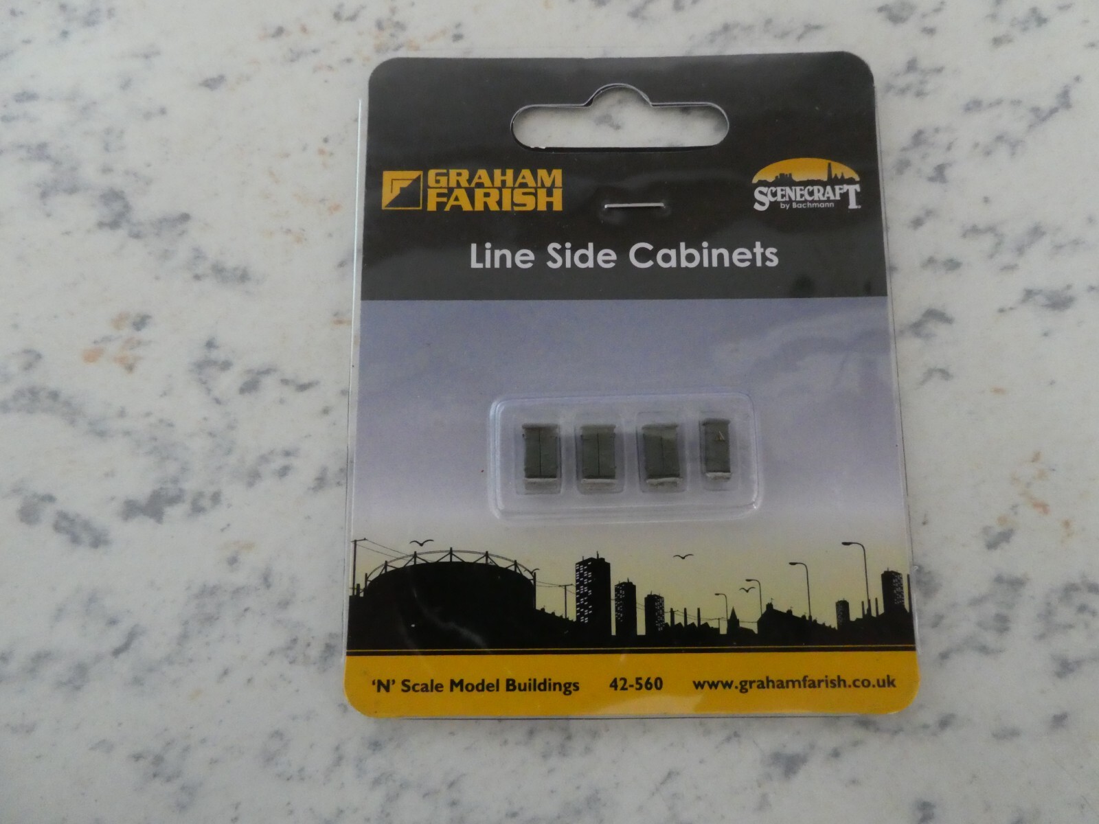 Scenecraft Graham Farish N Gauge Model Railway Line Side Cabinets - 4 In Pack