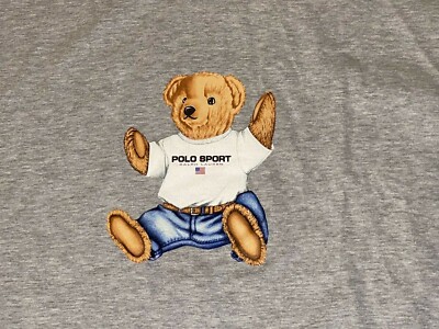 Ralph Lauren Polo Sport Bear Vintage Mens T-Shirt 90's