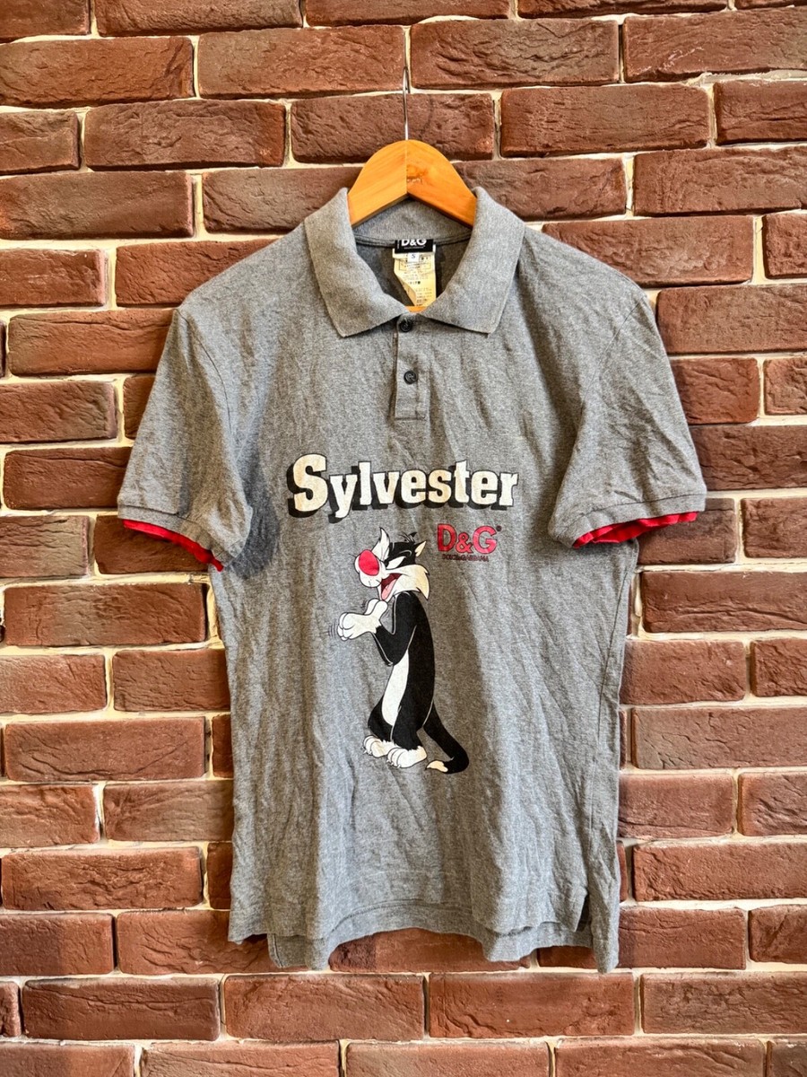 ARCHIVE OG Dolce&Gabbana Sylvester Looney Tunes Polo Tee S Grey | eBay