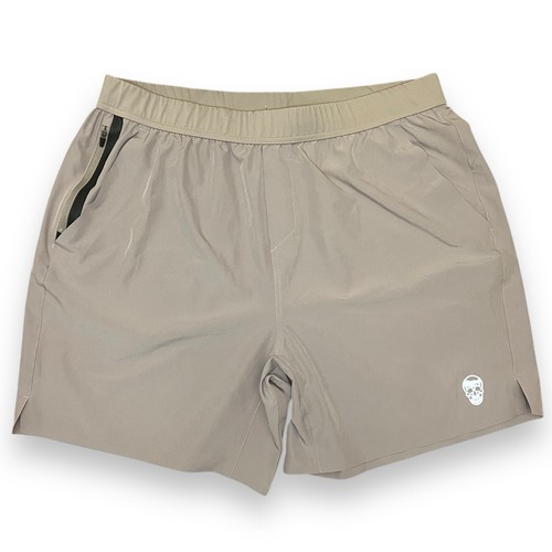 Gymreapers Mens 4XL Tan Training Shorts Athletic Running Gear Gym Skull Workout