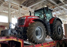 MASSEY FERGUSSON PHOTO TRACTOR PHOTOGRAPH ON BOARD A TRUCK PICTURE ON IOW FERRY.