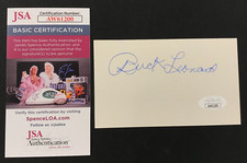 Homestead Grays Buck Leonard SIGNED Index Card w/ JSA COA Hall of Famer! d.1997