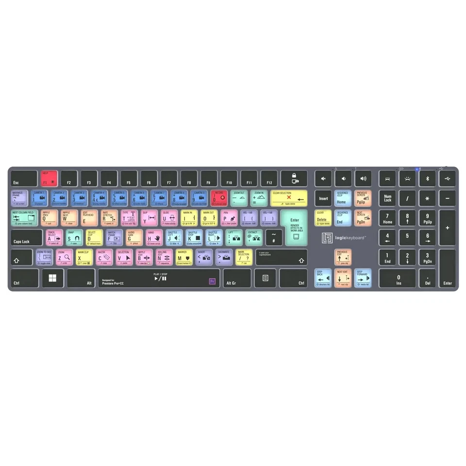 LogicKeyboard - Adobe Premiere Pro CC TITAN Wireless Backlit Keyboard - Windows - Bild 2 von 4