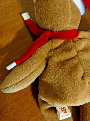 TY Beanie Baby 1997 Christmas Holiday Teddy Bear Without Tag T54 - Picture 7 of 9