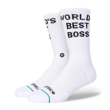 Stance Casual x The Office Socks 'Worlds Best Boss' L Crew NWT 2021