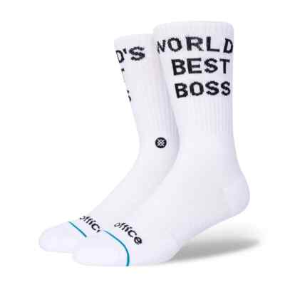 Stance Casual x The Office Socks 'Worlds Best Boss' | L | Crew | NWT | 2021