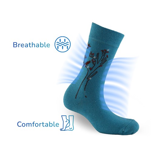 Cosyfeel® Women Socks Super Soft Cotton Thick Breathable 4-Pack Crew Socks - Picture 13 of 58