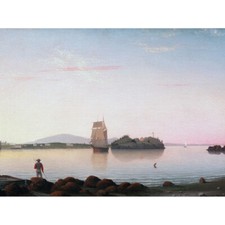 Lane Owls Head Penobscot Bay Maine Painting Canvas Wall Art Print Poster
