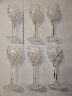 Vintage Crystal Wine Glass 6in Tall Set Of 6 | eBay