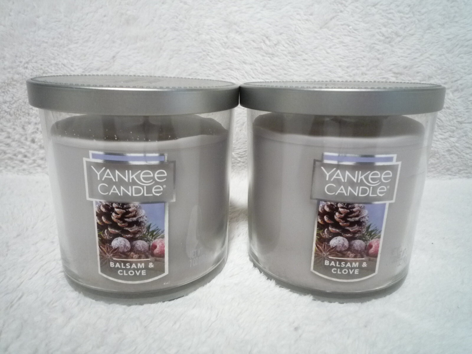 LOT OF 2 YANKEE CANDLE BALSAM & CLOVE SCENTED CANDLES 7 OZ eBay