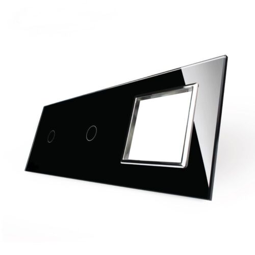 LIVOLO LICHTSCHALTER STECKDOSEN WECHSELSCHALTER DIMMER GLASRAHMEN SCHWARZ - Bild 91 von 297