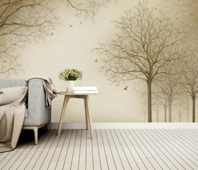 3D Brown Branches 12337NA Wallpaper Wall Mural Removable Self-adhesive Fay
