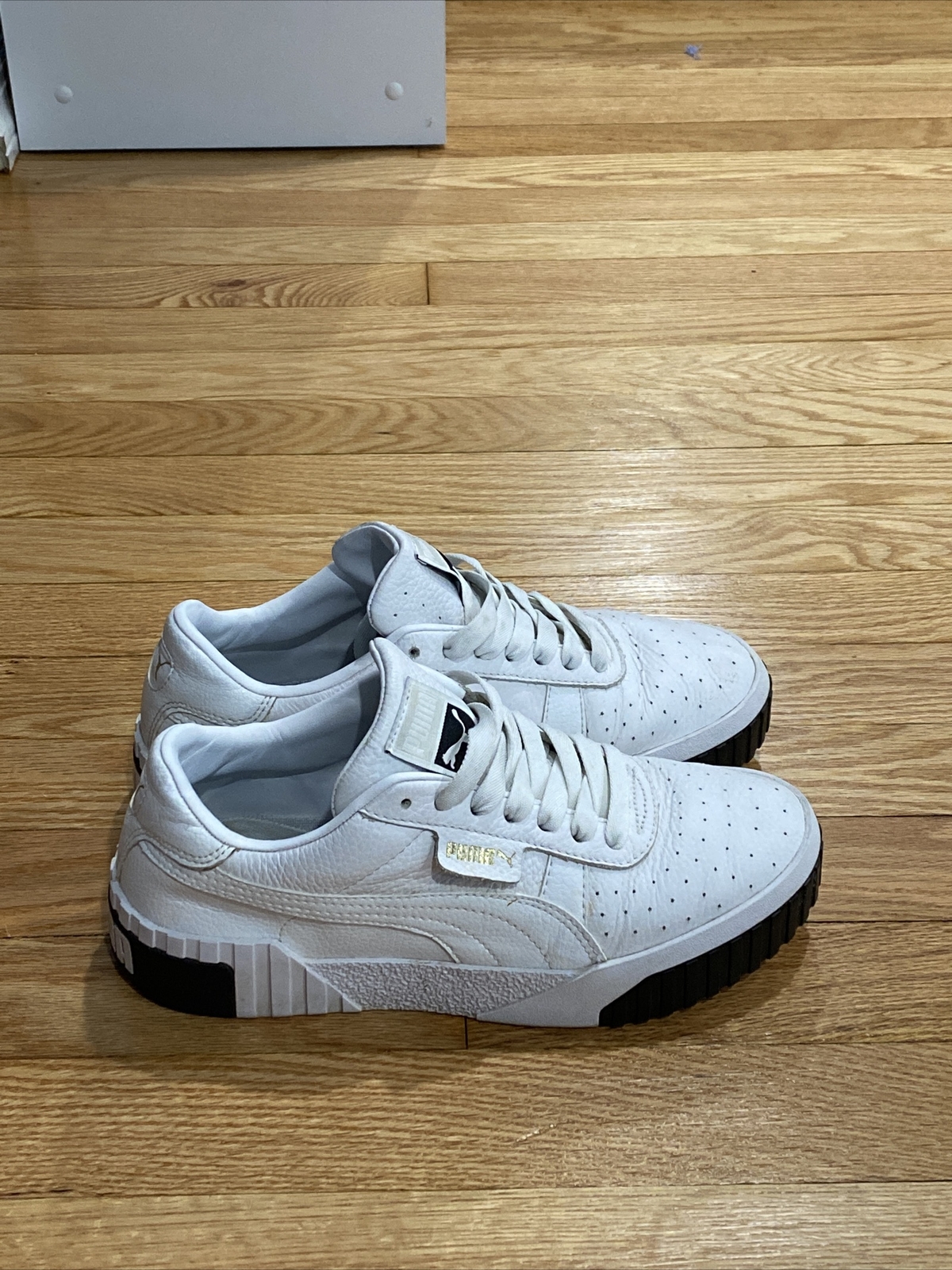 puma cali white black