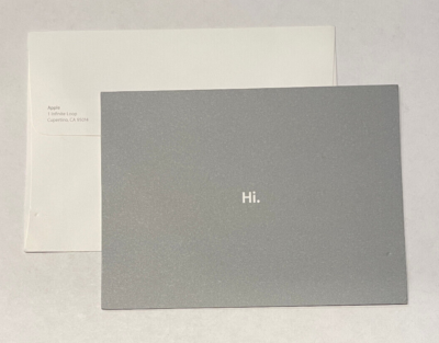 APPLE Gift Card Holder with Envelope. Very rare