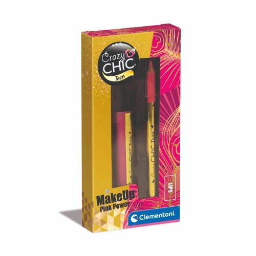 Clementoni CLM18813 Crazy Chic Teen - Lipgloss & Matita Pink Power