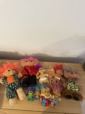 Various Retro/vintage Trolls Bundle Acceptable Condition Various Makers