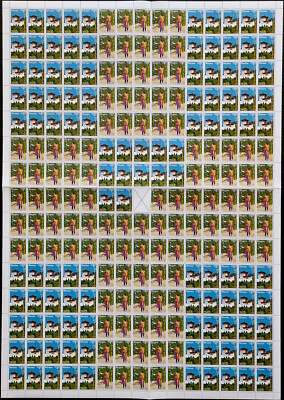 Bhutan Architecture MNH 224 Stamps 112 Sets Full Sheet SC $2240,-