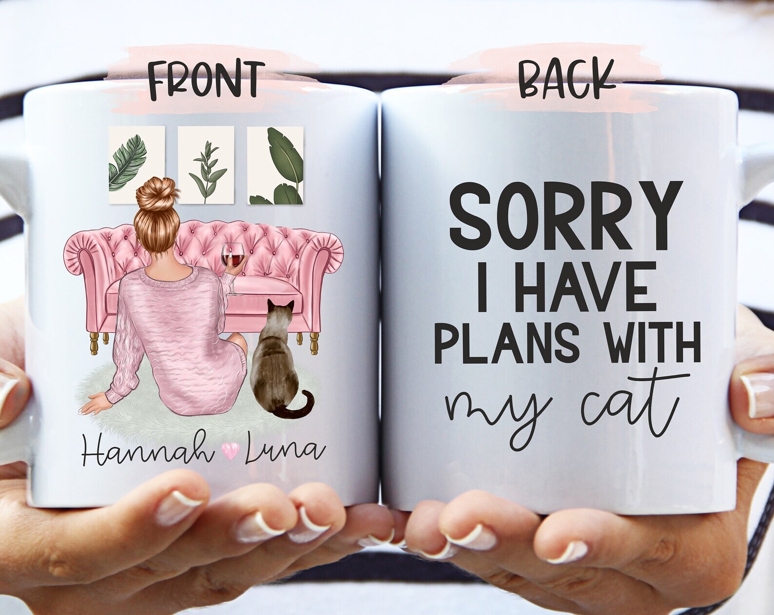 Cat Owner Mug Custom Cat Mom Mug Cat Mom Gift I Have Plans With My Cat