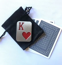 King Of Hearts Poker Card Guard Protector, With Storage Bag