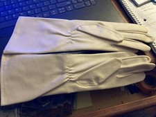 Vanpie Antique Vtg New Sm/Med Vinyl 13" Women's White Dress Gloves Japan unused