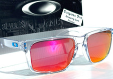 NEW Oakley HOLBROOK XL Clear POLARIZED Galaxy Magenta Mirror Lens Sunglass 9417