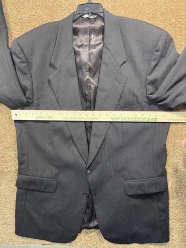 Christian Dior Monsieur Vintage Wool Suit Jacket Black Pinstripe - 46R ? Blazer - Picture 6 of 13