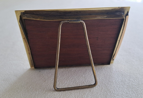 Art Deco bronze guilloche enamel PICTURE FRAME in two ways. Excellent condition - Picture 10 of 15