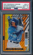 PSA 10 WANDER FRANCO 2021 Bowman Chrome Ascensions ORANGE REFRACTOR /25 GEM MINT
