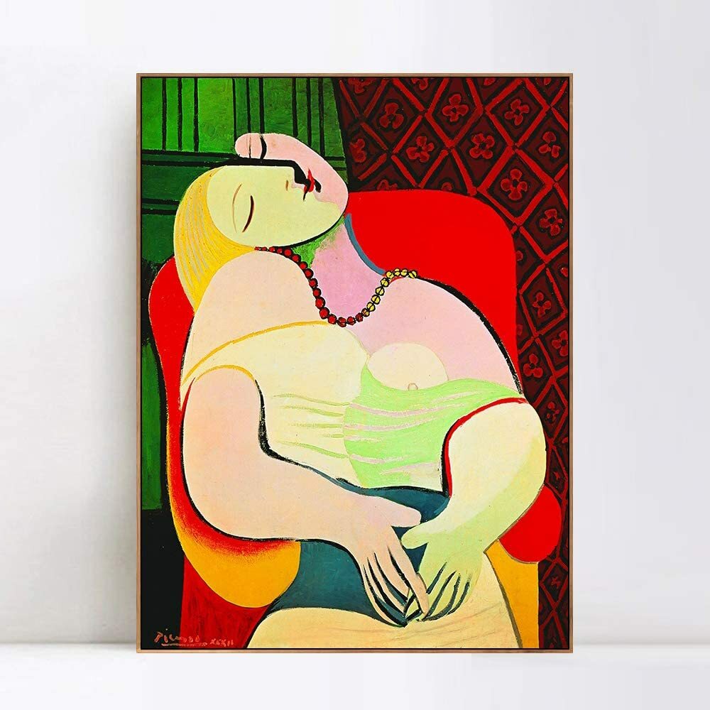 Framed Canvas Art Dream by Pablo Picasso Home Decor Wall Art 24