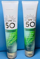  NEW WAIKIKI BEACH COCONUT  2PK SPF50 SUNSCREEN LOTION  Bath  Body Works