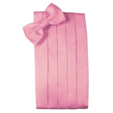 Men's Rose Petal Satin Bow Tie and Cummerbund Set